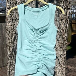Athleta Womens XXS Light Blue Tank Top with Ruching